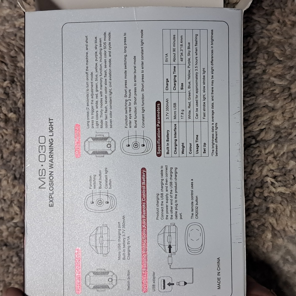 NET Explosion Warning Light with Remote Control 2 Pack - Picture 3 of 4